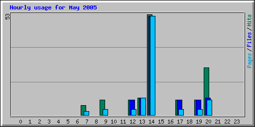 Hourly usage for May 2005