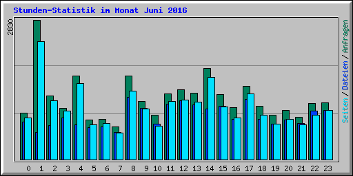 Stunden-Statistik im Monat Juni 2016