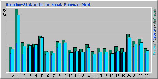 Stunden-Statistik im Monat Februar 2019