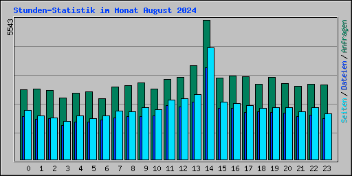 Stunden-Statistik im Monat August 2024