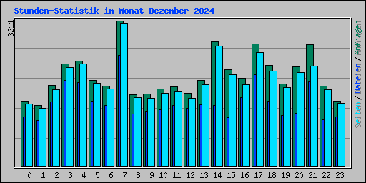 Stunden-Statistik im Monat Dezember 2024