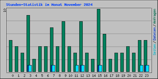 Stunden-Statistik im Monat November 2024