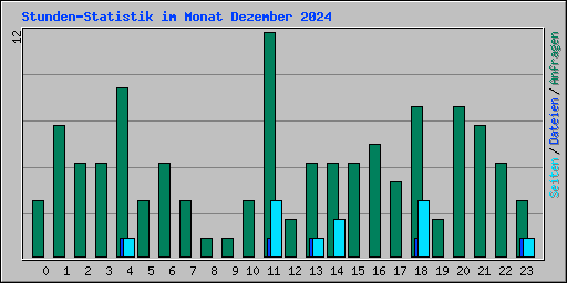 Stunden-Statistik im Monat Dezember 2024