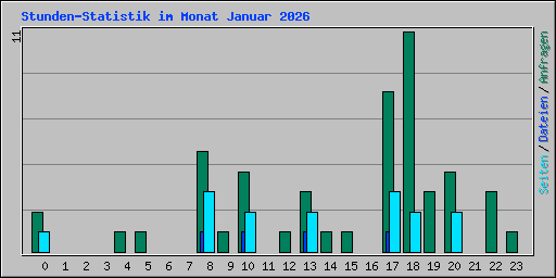 Stunden-Statistik im Monat Januar 2026