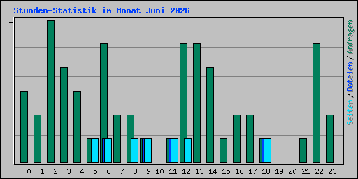 Stunden-Statistik im Monat Juni 2026
